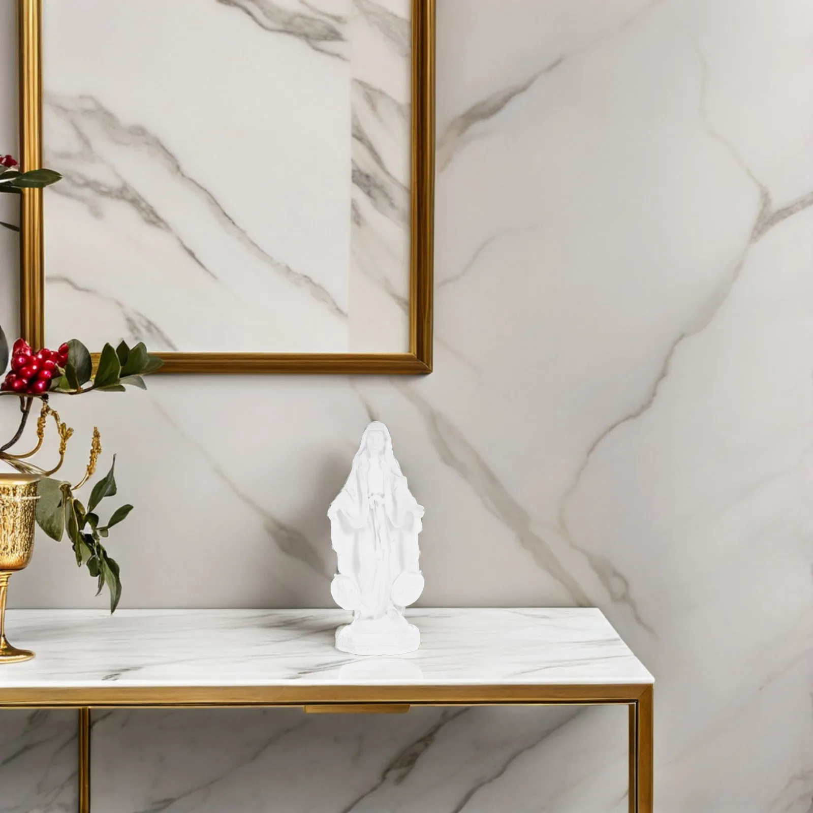 Statue Home Decor Virgin Resin Craft White Sculpture Figurine Catholicism Ornaments Tiny Statue Desktop Statues
Statue Home Decor Virgin Resin Craft White Sculpture Figurine Catholicism Ornaments Tiny Statue Desktop Statues