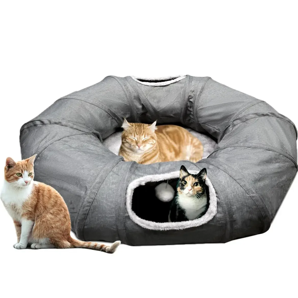 Hot Sell new design Foldable 2 in 1 Cat Tunnel Pet Bed Cat Tunnel Bed with Central Mat Portable Folding Pet Bed 
Hot Sell new design Foldable 2 in 1 Cat Tunnel Pet Bed Cat Tunnel Bed with Central Mat Portable Folding Pet Bed