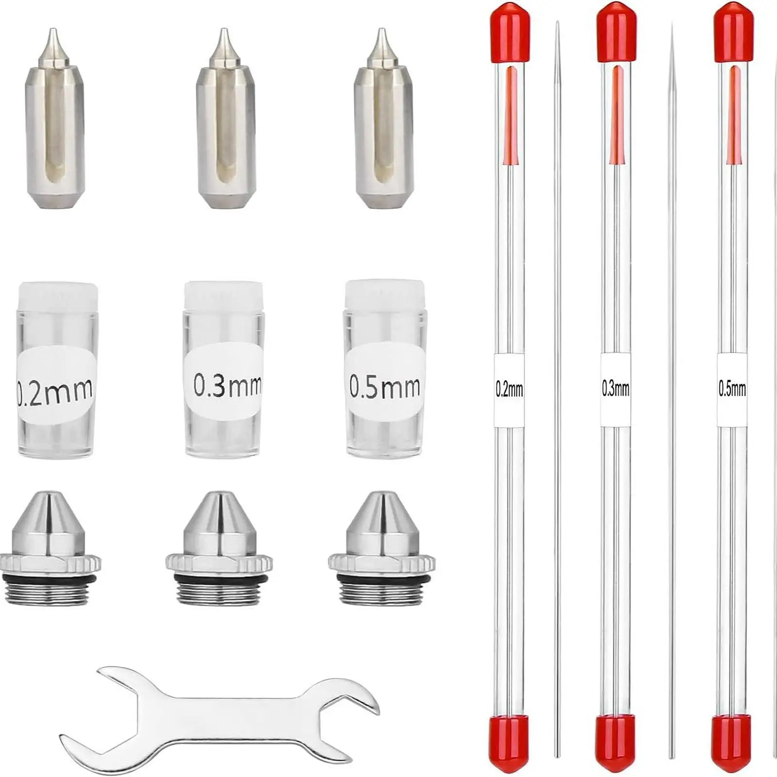 3Pcs Airbrush Nozzle, Airbrush Needle, Airbrush Tip Airbrush Tip with Mini
3Pcs Airbrush Nozzle, Airbrush Needle, Airbrush Tip Airbrush Tip with Mini