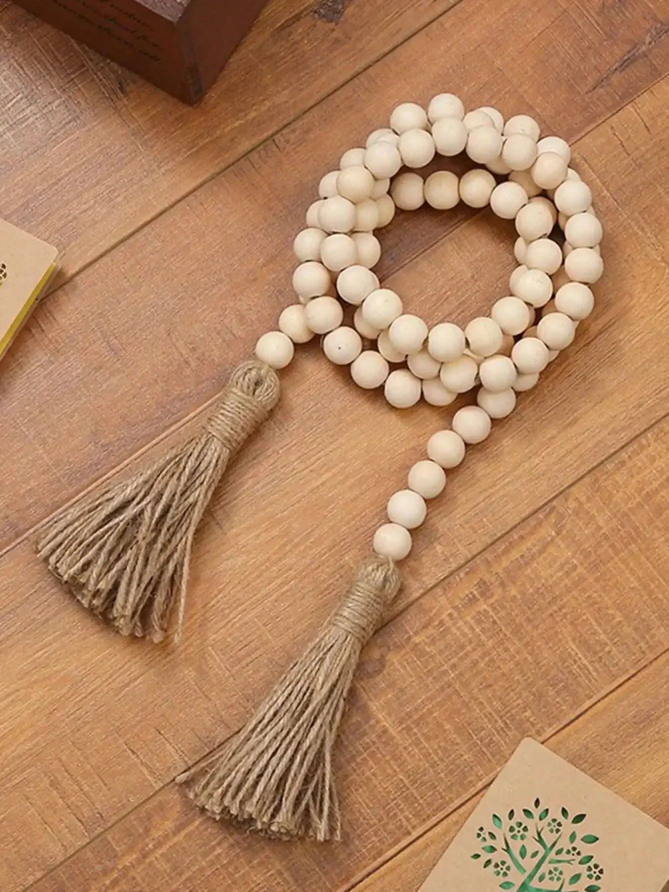 1pc Beige Tassel Jute Rope With Wooden Beads Diy Handmade Jewelry Accessory & Decoration
1pc Beige Tassel Jute Rope With Wooden Beads Diy Handmade Jewelry Accessory & Decoration