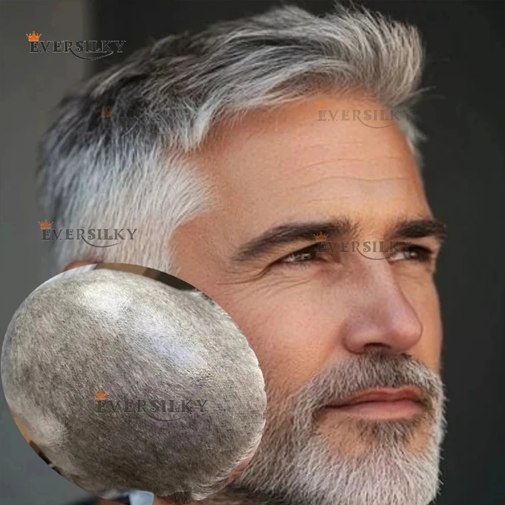 Undetectable1B60 1B80 Grey Male Wig Durable 100% Human Hair Old Men Toupee Natural Hairline Thin Skin PU Man Cheapest Prosthesi
Undetectable1B60 1B80 Grey Male Wig Durable 100% Human Hair Old Men Toupee Natural Hairline Thin Skin PU Man Cheapest Prosthesi