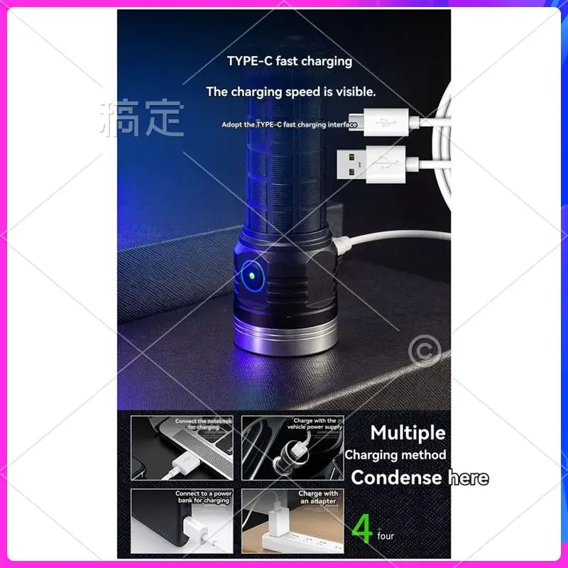 AUU-8-Core Strong Light High-Power Flashlight USB Rechargeable Torch Waterproof Flash Lamp Handheld Light
AUU-8-Core Strong Light High-Power Flashlight USB Rechargeable Torch Waterproof Flash Lamp Handheld Light