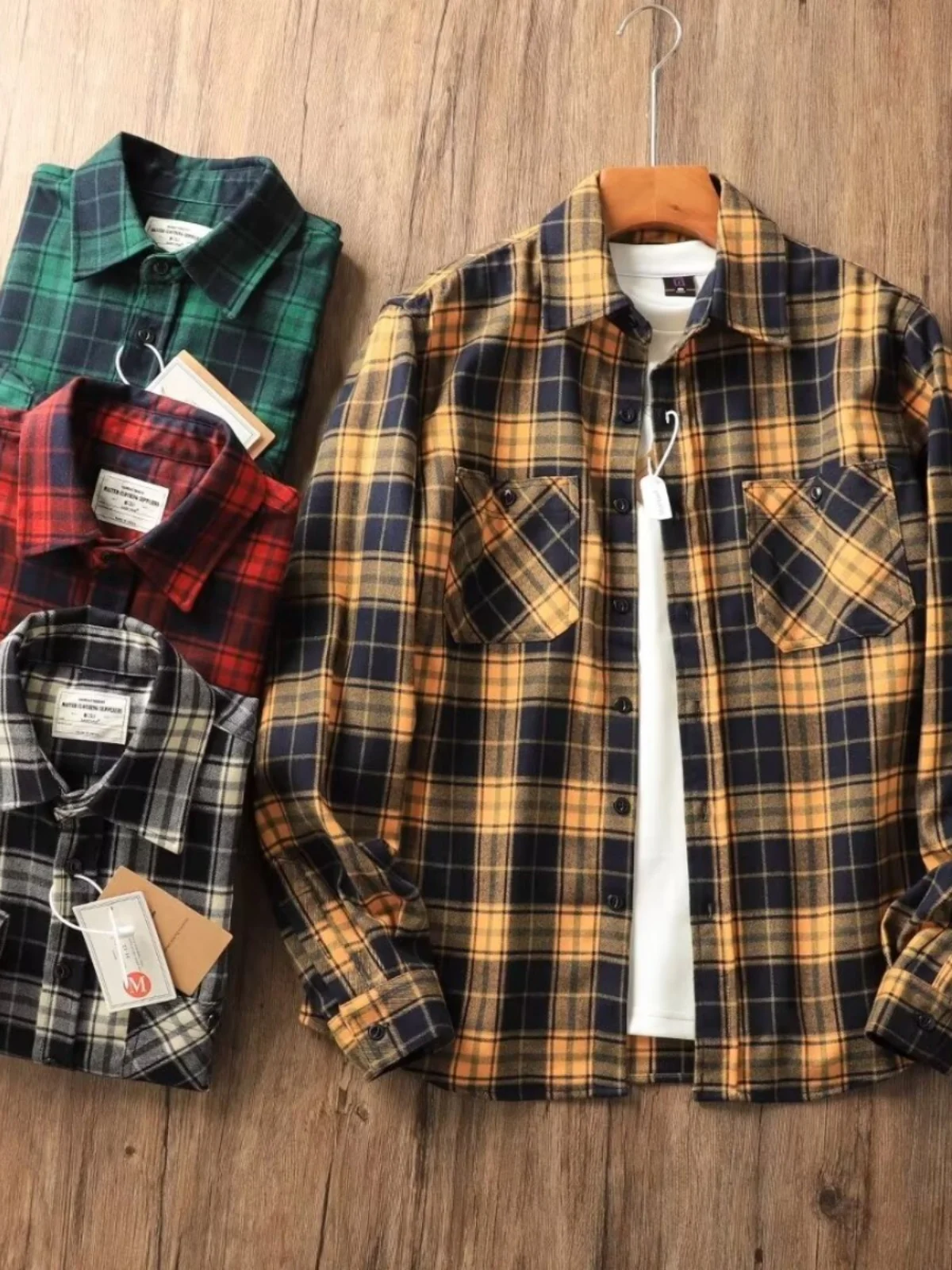 Cotton Plaid Shirt American Style Loose Summer Autumn Casual Comfortable Worn Feel Fashionable Long Sleeve Business Shirt
Cotton Plaid Shirt American Style Loose Summer Autumn Casual Comfortable Worn Feel Fashionable Long Sleeve Business Shirt