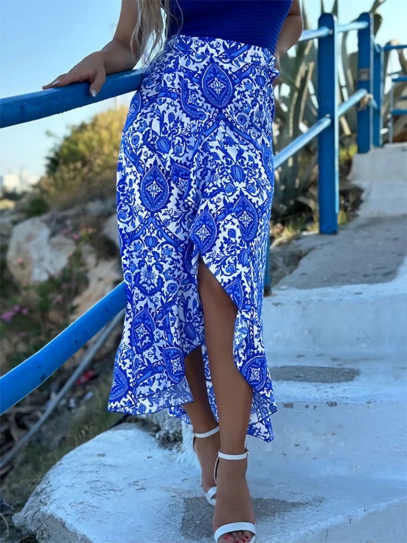 2024 Summer New Women's Dress Skirt Casual Resort Style Printed ruffles Wrap Lace-up Skirt
2024 Summer New Women's Dress Skirt Casual Resort Style Printed ruffles Wrap Lace-up Skirt