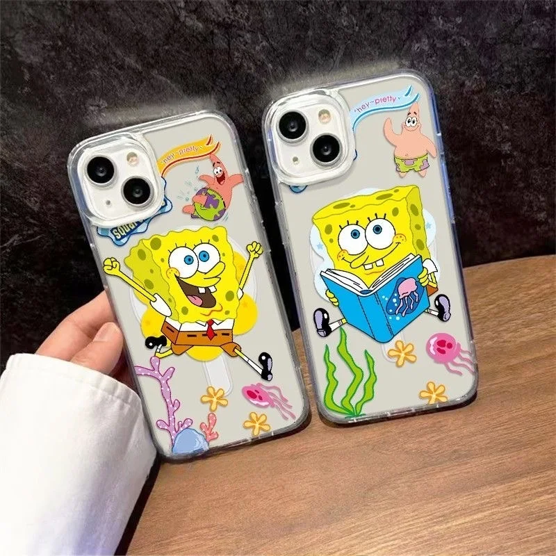 Funny Cute S-SpongeBob P-Patrick Star Magsafe Wireless Charge Case For iPhone 13 14 15 16 Pro Max Plus cartoon Magnetic Cover
Funny Cute S-SpongeBob P-Patrick Star Magsafe Wireless Charge Case For iPhone 13 14 15 16 Pro Max Plus cartoon Magnetic Cover