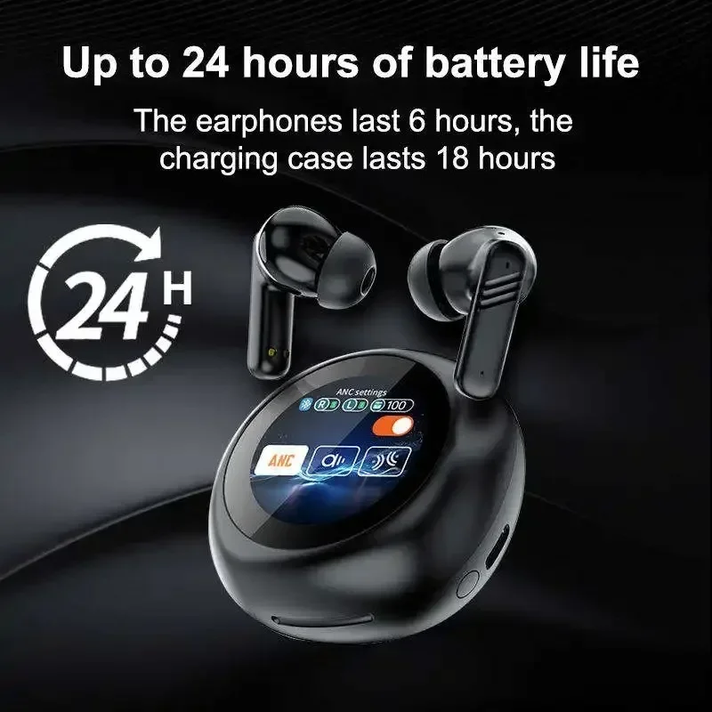 Wireless ANC Bluetooth 5.4 Headphones LED Touch Screen Visible Earphones Wireless In-Ear ENC Active Noise Cancellation Headset
Wireless ANC Bluetooth 5.4 Headphones LED Touch Screen Visible Earphones Wireless In-Ear ENC Active Noise Cancellation Headset