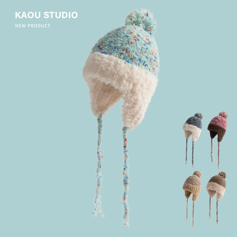 Color soft waxy cute plush hat female Korean version fashion thickened autumn and winter ski warm knitted hat
Color soft waxy cute plush hat female Korean version fashion thickened autumn and winter ski warm knitted hat