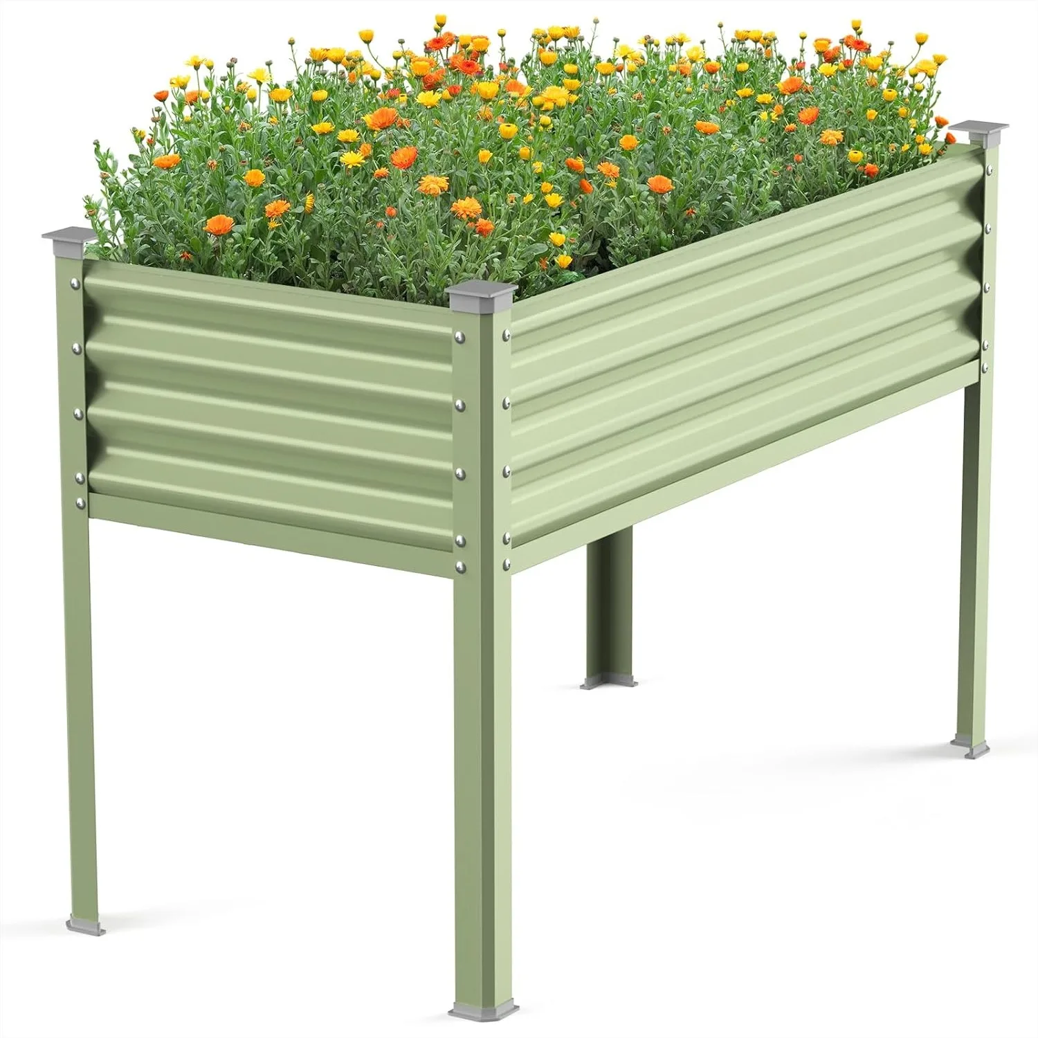 Raised Garden Bed with Legs, 48x24x32in Large Galvanized Elevated Planter Box for Gardening Backyard Patio Balcony, 400lb
Raised Garden Bed with Legs, 48x24x32in Large Galvanized Elevated Planter Box for Gardening Backyard Patio Balcony, 400lb