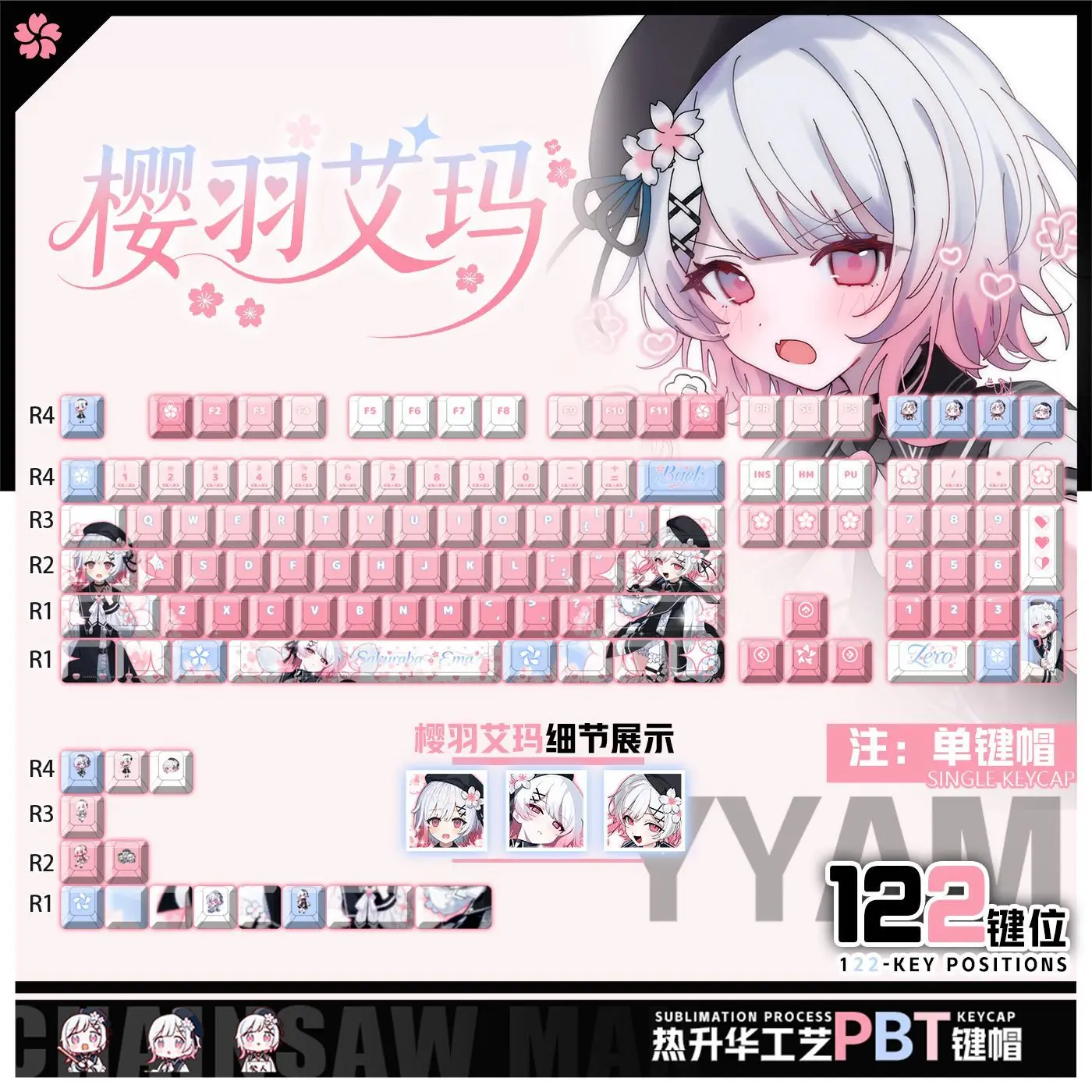 122 Keys Magical Girl Witch Trial Keycaps Anime Cherry PBT Transparent Key Caps for Made68 Mad68 Wooting 60 Mechanical Keyboard
122 Keys Magical Girl Witch Trial Keycaps Anime Cherry PBT Transparent Key Caps for Made68 Mad68 Wooting 60 Mechanical Keyboard