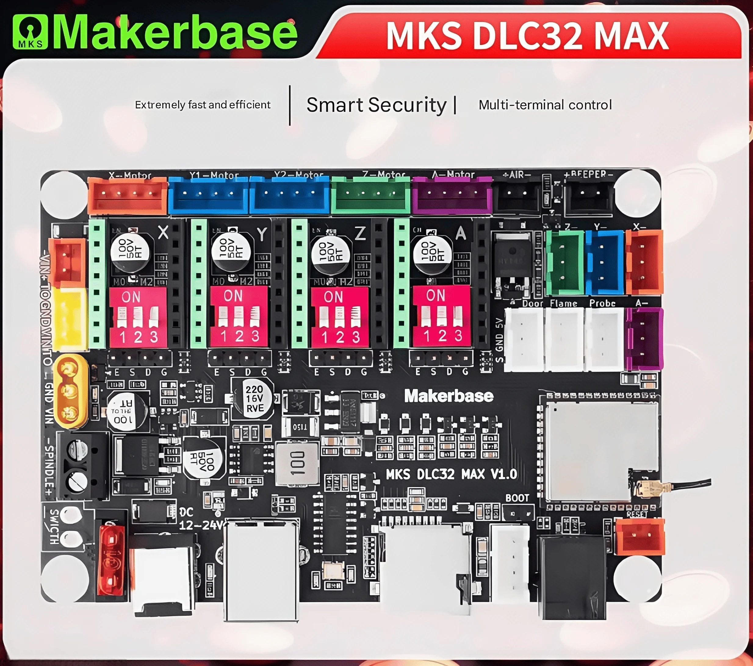 Makerbase MKS DLC32 MAX Laser Engraving CNC Control Board High Speed Engraving Flame Detection Open Cover Protection
Makerbase MKS DLC32 MAX Laser Engraving CNC Control Board High Speed Engraving Flame Detection Open Cover Protection