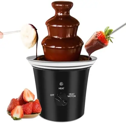 Mini Chocolate Fountain Machine – Electric Fondue Fountain for Parties, Chocolate, Candy, Cheese – Black
Mini Chocolate Fountain Machine – Electric Fondue Fountain for Parties, Chocolate, Candy, Cheese – Black