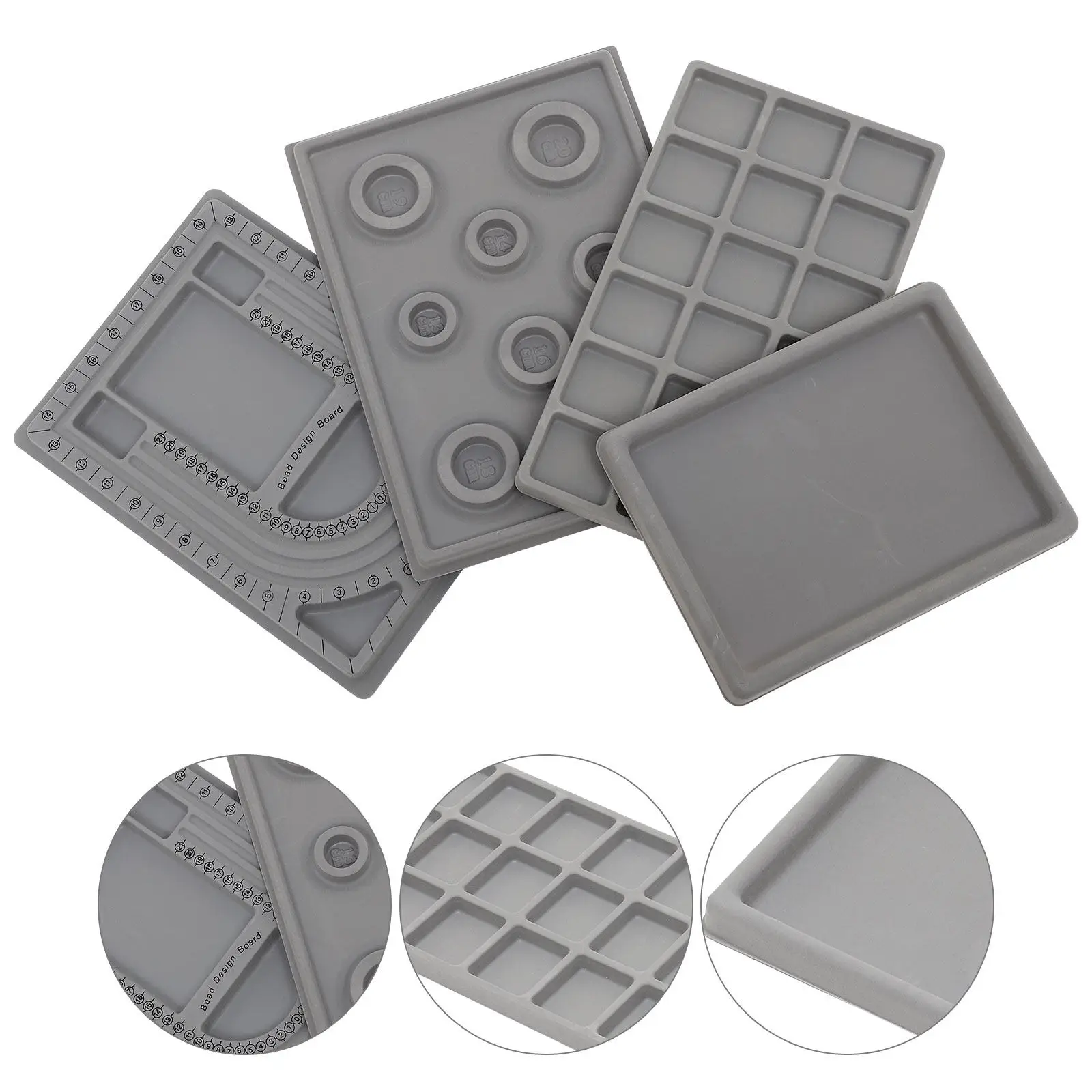 4Pcs Bead Design Tray Jewelry Craft Board Non-Slip Surface for Easy Beading Projects and Component Sorting Kit Essentials
4Pcs Bead Design Tray Jewelry Craft Board Non-Slip Surface for Easy Beading Projects and Component Sorting Kit Essentials