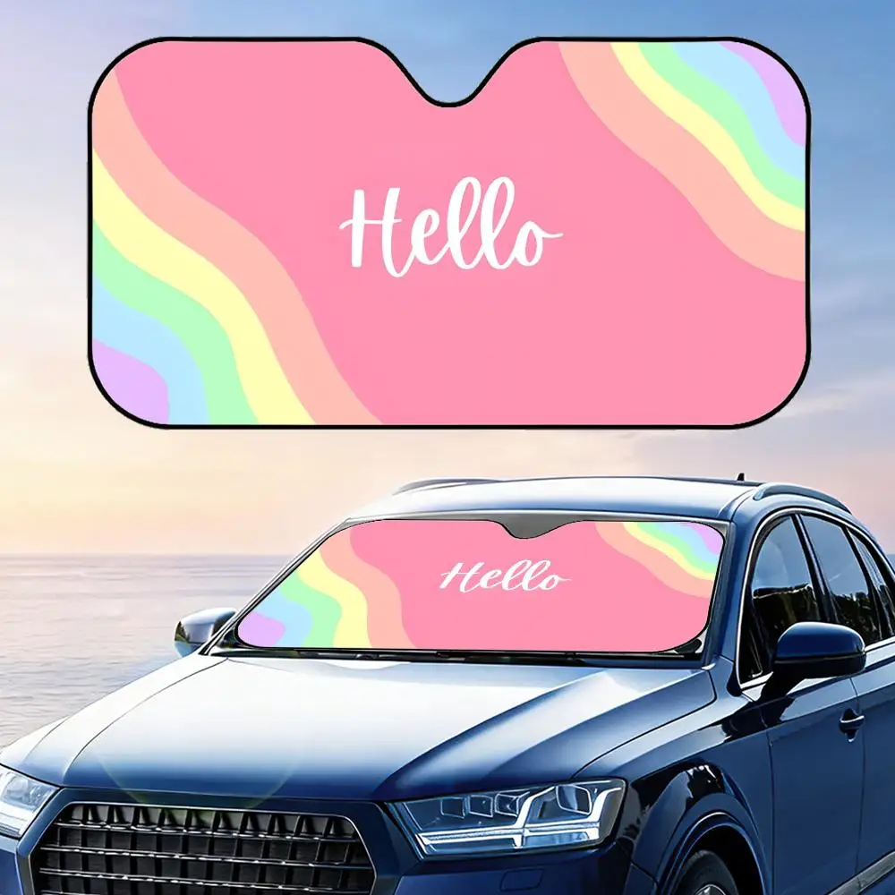 Hello pink Y2k style Sun Visor Car Sun Shade Windshield Cover UV Protection Aluminum Foil Reflective Heat Insulation Reusable
Hello pink Y2k style Sun Visor Car Sun Shade Windshield Cover UV Protection Aluminum Foil Reflective Heat Insulation Reusable