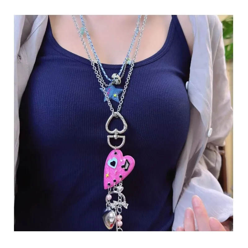Spice Girl Love Key Conch Fringed Necklace Female Personality Sweet Cool Girl Temperament Collarbone Chain Bag Pendant
Spice Girl Love Key Conch Fringed Necklace Female Personality Sweet Cool Girl Temperament Collarbone Chain Bag Pendant