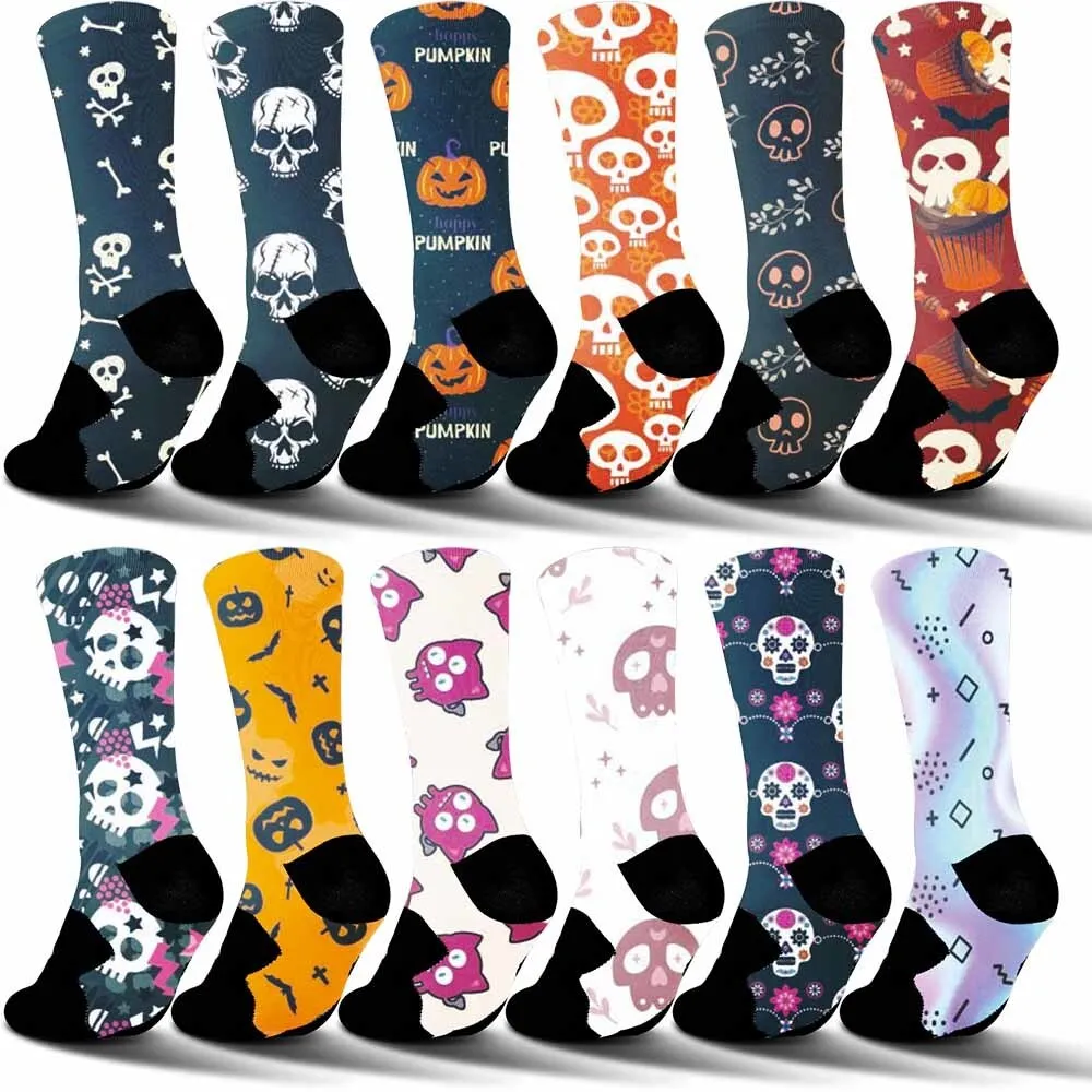 Creative and joyful pumpkin head pattern sports cycling socks, unisex, durable, sweat absorbing, suitable for sports enthusiasts
Creative and joyful pumpkin head pattern sports cycling socks, unisex, durable, sweat absorbing, suitable for sports enthusiasts