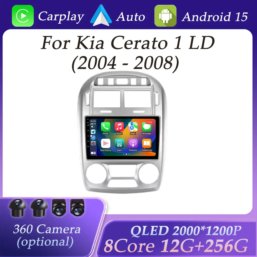 Car Radio Video Multimedia Player for Kia Cerato 1 LD 2004 - 2008 GPS Navigation DSP Stereo BT WiFi Wireless Carplay QLED Screen
Car Radio Video Multimedia Player for Kia Cerato 1 LD 2004 - 2008 GPS Navigation DSP Stereo BT WiFi Wireless Carplay QLED Screen