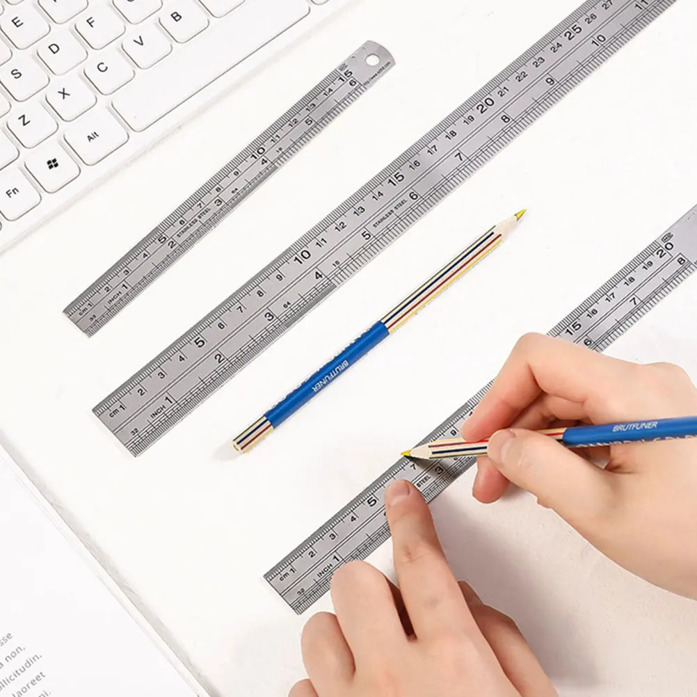2Pcs StainlessSteelRuler 15cm30cm StraightEdge DrawingMeasuringTool LightweightDurable CompactOfficeSchoolSupplies
2Pcs StainlessSteelRuler 15cm30cm StraightEdge DrawingMeasuringTool LightweightDurable CompactOfficeSchoolSupplies