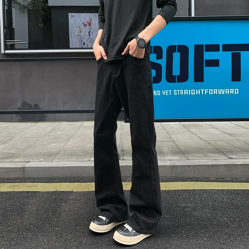 Джинсы прямого кроя, узкие, с легким расклешением, мужские, модные, удобные, однотонные, простые, универсальные брюки, стильные
Джинсы прямого кроя, узкие, с легким расклешением, мужские, модные, удобные, однотонные, простые, универсальные брюки, стильные