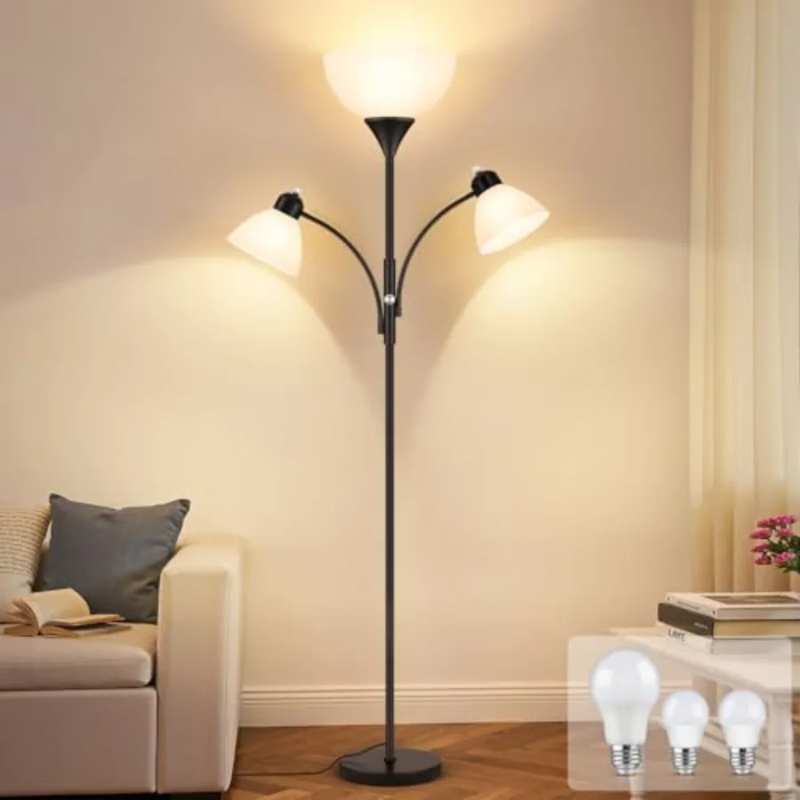 Torchiere Floor Lamps for Living Room, 72" Dimmable Lamp with 2 Adjustable Reading Lights for Bedroom, Tall Standing Room Lamp,
Torchiere Floor Lamps for Living Room, 72" Dimmable Lamp with 2 Adjustable Reading Lights for Bedroom, Tall Standing Room Lamp,
