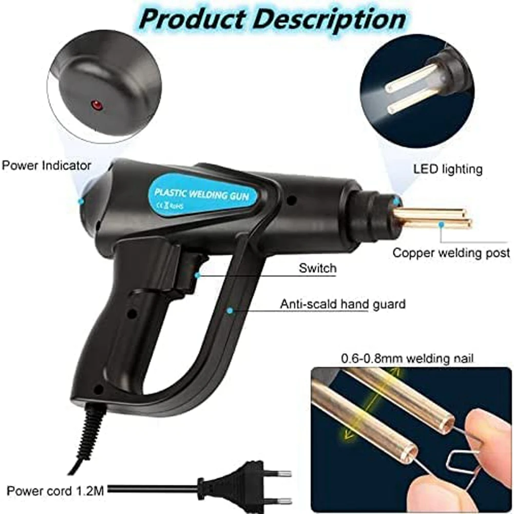 A36T-70W Hot Stapler PVC Plastic Welder Welding Machine Bumper Soldering Iron Garage Tools Car Bumper Repair Kits(EU Plug)
A36T-70W Hot Stapler PVC Plastic Welder Welding Machine Bumper Soldering Iron Garage Tools Car Bumper Repair Kits(EU Plug)