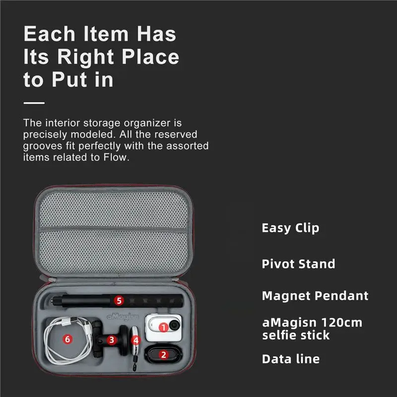 N05R AMAGISN Carrying Case for Insta360 GO3 Protective Sports Storage Camera Bag Accessories
N05R AMAGISN Carrying Case for Insta360 GO3 Protective Sports Storage Camera Bag Accessories
