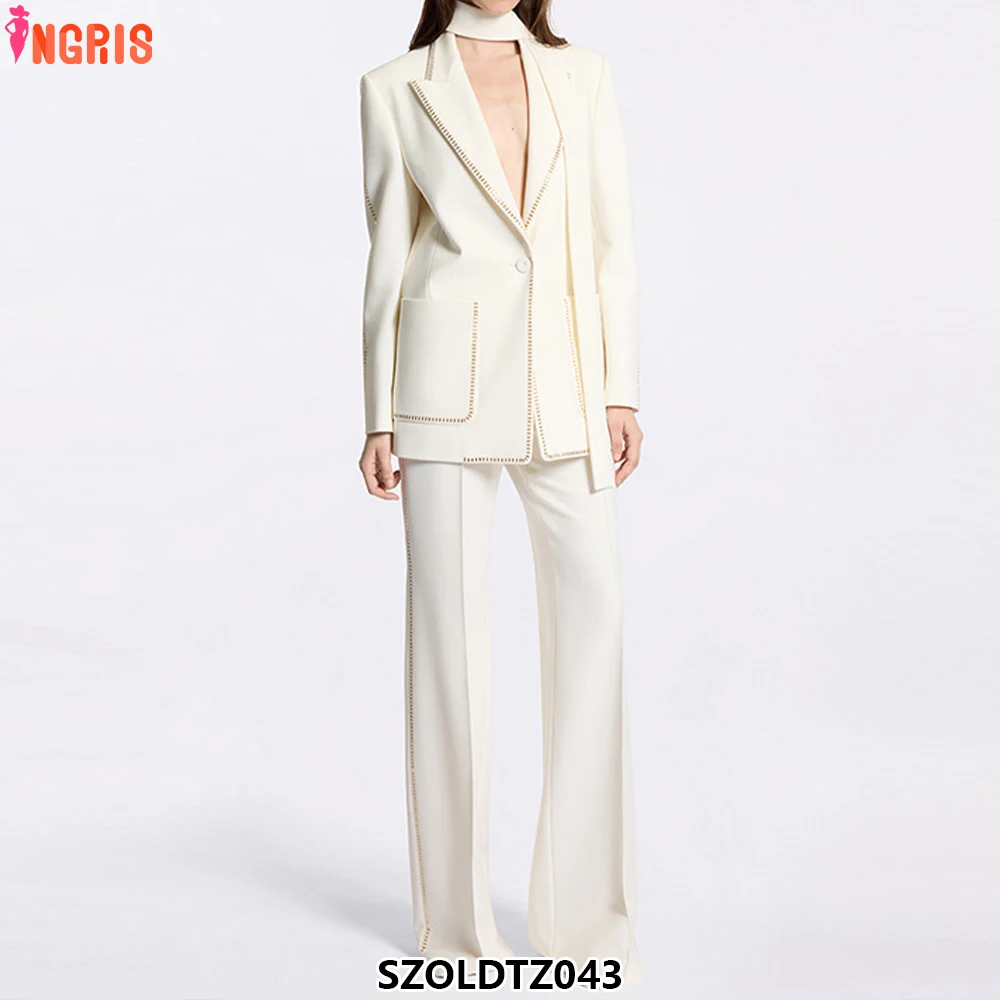 2025 new women's suit jacket trousers scarf suit fashion hot sale loose suit trousers suit-SZOLDTZ043
2025 new women's suit jacket trousers scarf suit fashion hot sale loose suit trousers suit-SZOLDTZ043