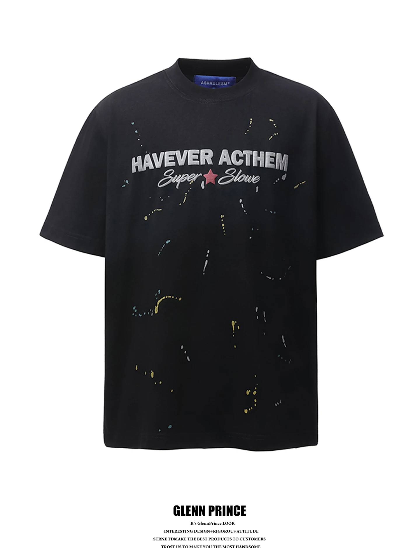 GPstudio American Style Heavyweight Splatter Short Sleeve T-Shirt Men Summer Street Loose Casual Half Sleeve Tee round Neck
GPstudio American Style Heavyweight Splatter Short Sleeve T-Shirt Men Summer Street Loose Casual Half Sleeve Tee round Neck
