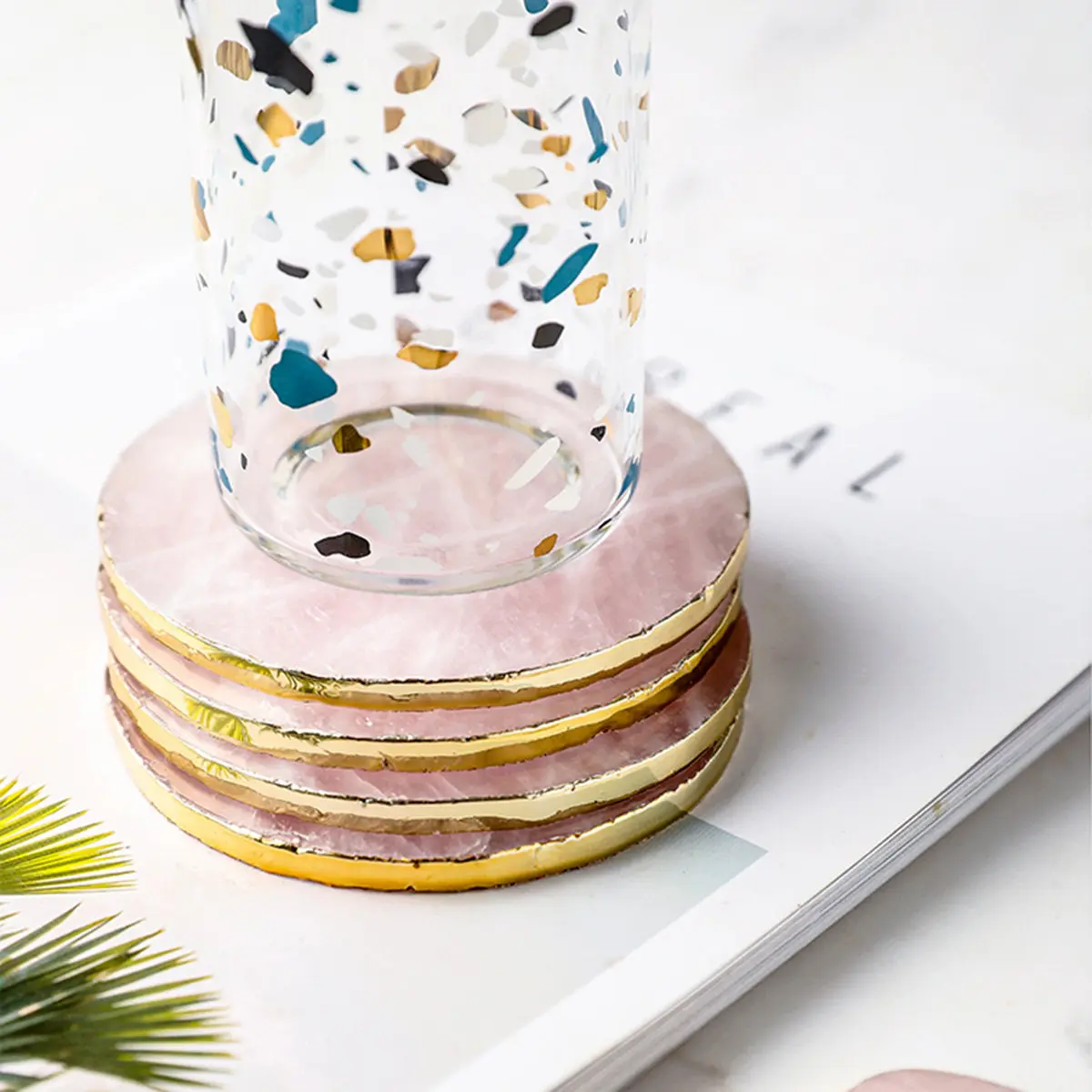 4 Pcs Stone Coaster Gem Coasters Agate Pink Cup for Drinks Round Creative Geometric
4 Pcs Stone Coaster Gem Coasters Agate Pink Cup for Drinks Round Creative Geometric