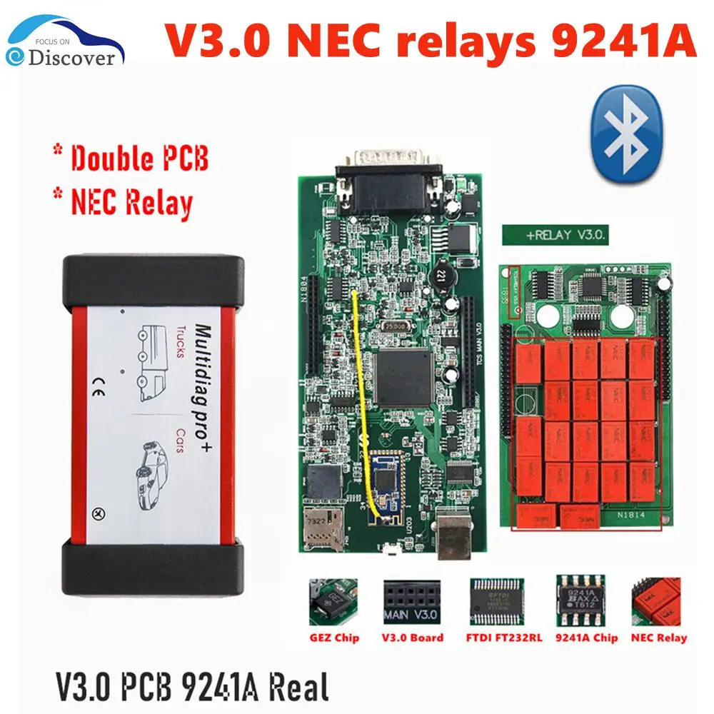 Высококачественный автомобильный диагностический сканер Multidiag Pro TCS V3.0 Red NEC Реле 9241A чип VD150 Bluetooth VCI TCS OBD2
Высококачественный автомобильный диагностический сканер Multidiag Pro TCS V3.0 Red NEC Реле 9241A чип VD150 Bluetooth VCI TCS OBD2