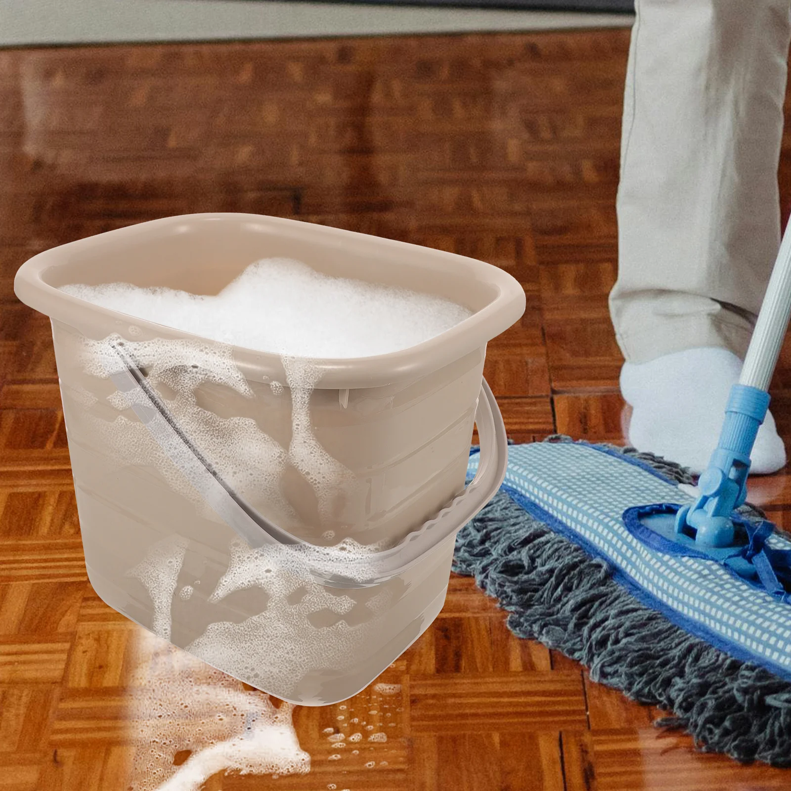 Heavy Duty Plastic Bucket with Handle Large Capacity Wash Bucket for Mopping Soaking Laundry Household Utility
Heavy Duty Plastic Bucket with Handle Large Capacity Wash Bucket for Mopping Soaking Laundry Household Utility