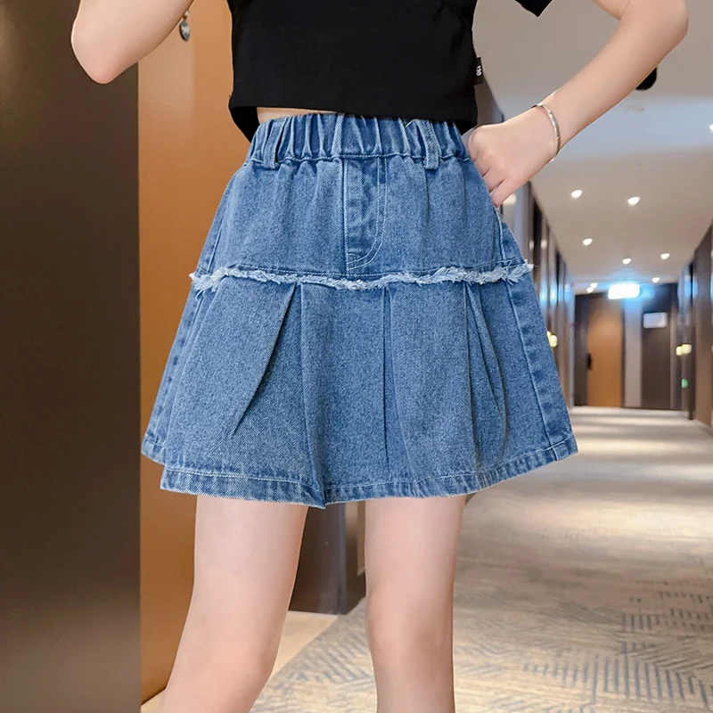 Summer Kids Girls Blue Denim Mini Skirt Children Girls Jeans Cake Skirt for Girl Fashion Kids Streetwear Clothing 5 7 9 11 13 14
Summer Kids Girls Blue Denim Mini Skirt Children Girls Jeans Cake Skirt for Girl Fashion Kids Streetwear Clothing 5 7 9 11 13 14