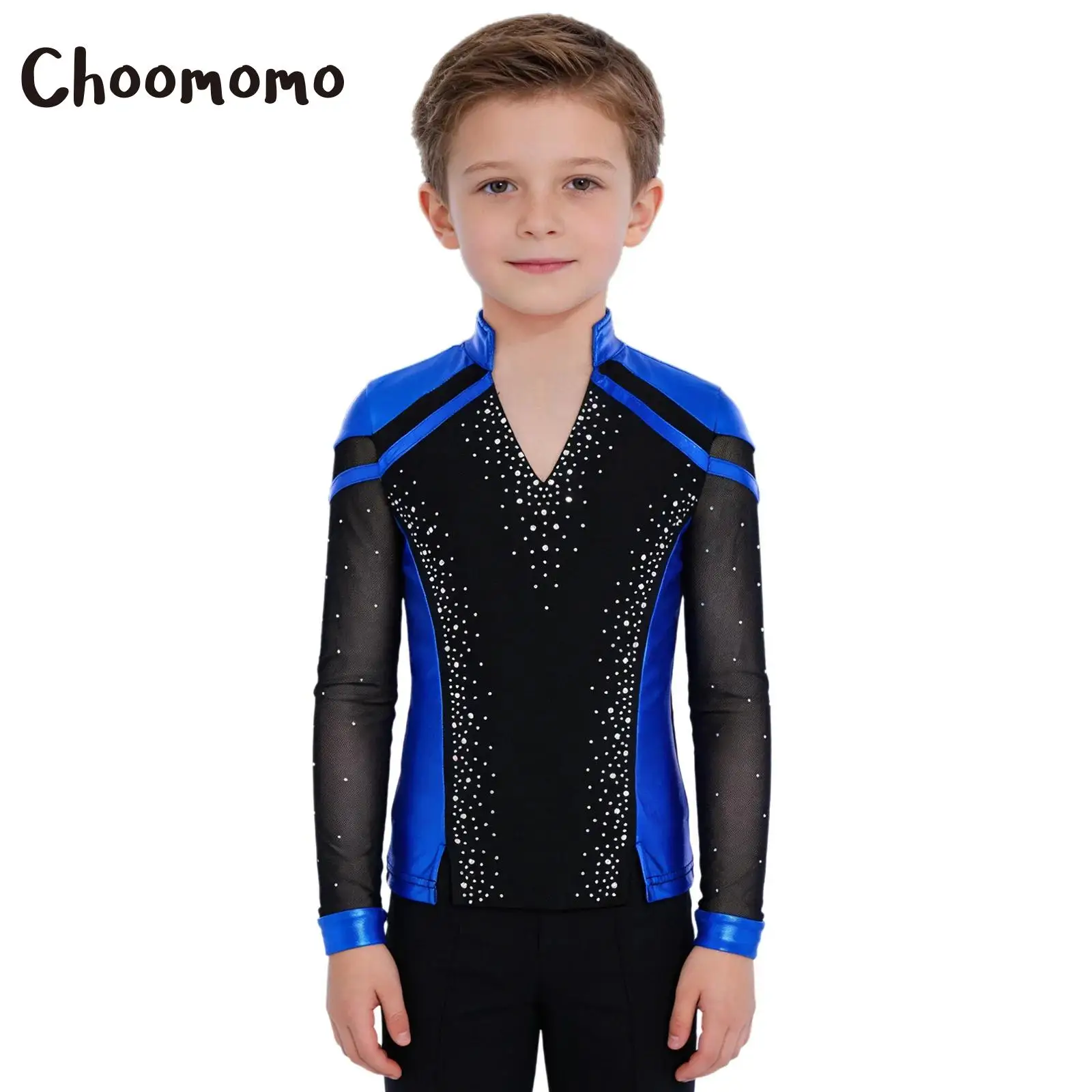 Костюм для бальных фигурного катания для мальчиков, рубашка для латинских балета и танцев, с длинным рукавом, с разрезом подол, стразы, металлические цветные топы для танцев
Костюм для бальных фигурного катания для мальчиков, рубашка для латинских балета и танцев, с длинным рукавом, с разрезом подол, стразы, металлические цветные топы для танцев