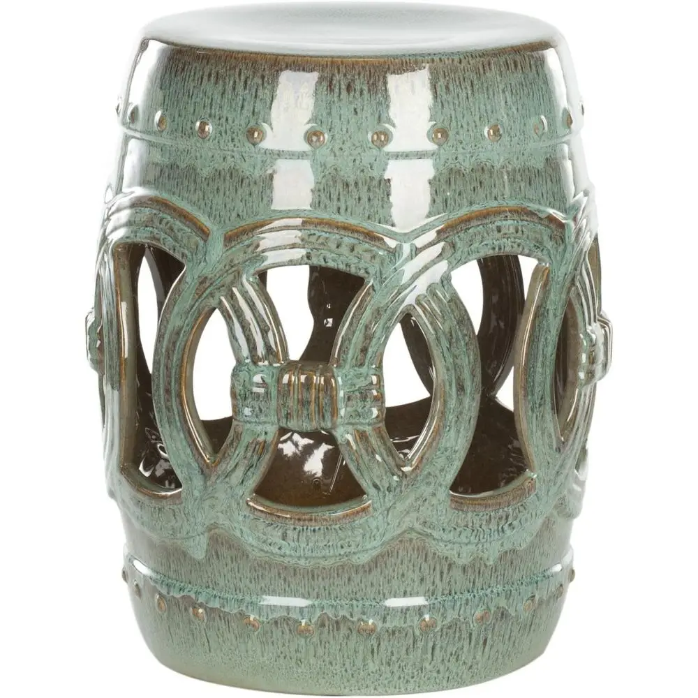 Vintage Blue-Green Double Coin Pattern Garden Stool, Indoor/Outdoor Use, Fully Assembled
Vintage Blue-Green Double Coin Pattern Garden Stool, Indoor/Outdoor Use, Fully Assembled