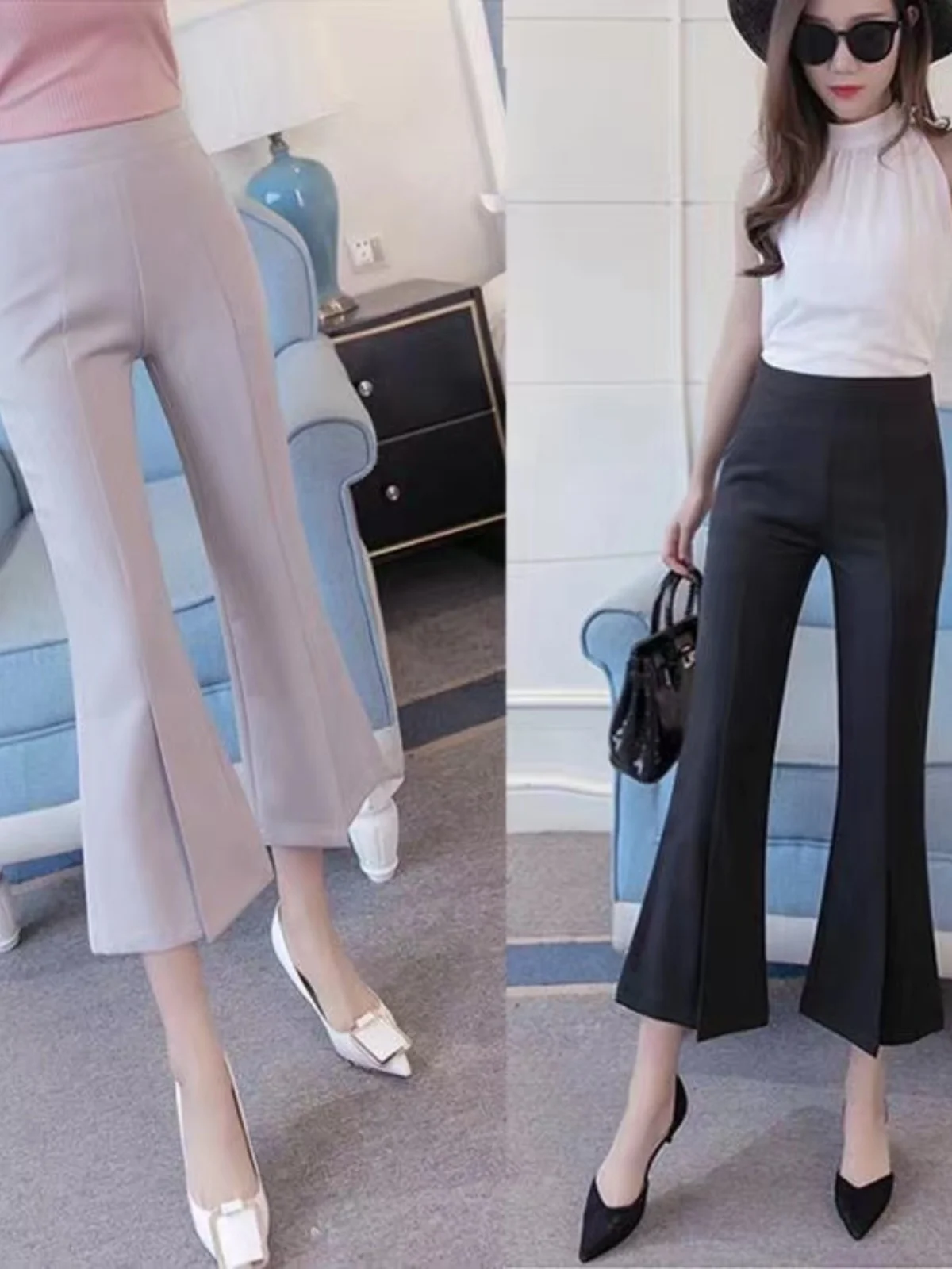 Брюки Bla Suit с высокой талией, расклешенные, повседневные, укороченные (до щиколотки), для женщин, летние, прямые, утягивающие, облегающие
Брюки Bla Suit с высокой талией, расклешенные, повседневные, укороченные (до щиколотки), для женщин, летние, прямые, утягивающие, облегающие