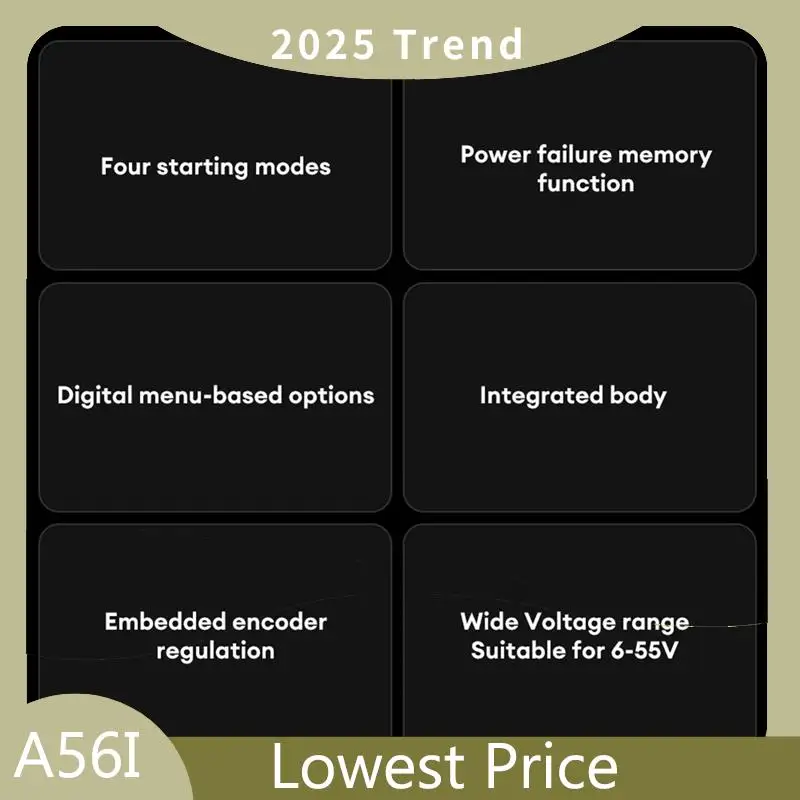 A56I Top DC6-55V 20A Регулятор двигателя Регулируемый регулятор Регулятор двигателя генератора с функциями вперед и назад
A56I Top DC6-55V 20A Регулятор двигателя Регулируемый регулятор Регулятор двигателя генератора с функциями вперед и назад