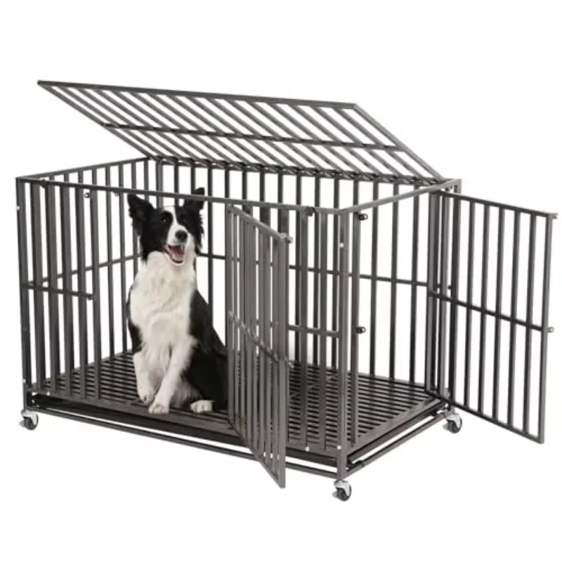 #V For 36-55in Heavy Duty Large Dogs Cage High Strength Steel Easy to Install Dog Crate Pet Dog Kennel
#V For 36-55in Heavy Duty Large Dogs Cage High Strength Steel Easy to Install Dog Crate Pet Dog Kennel