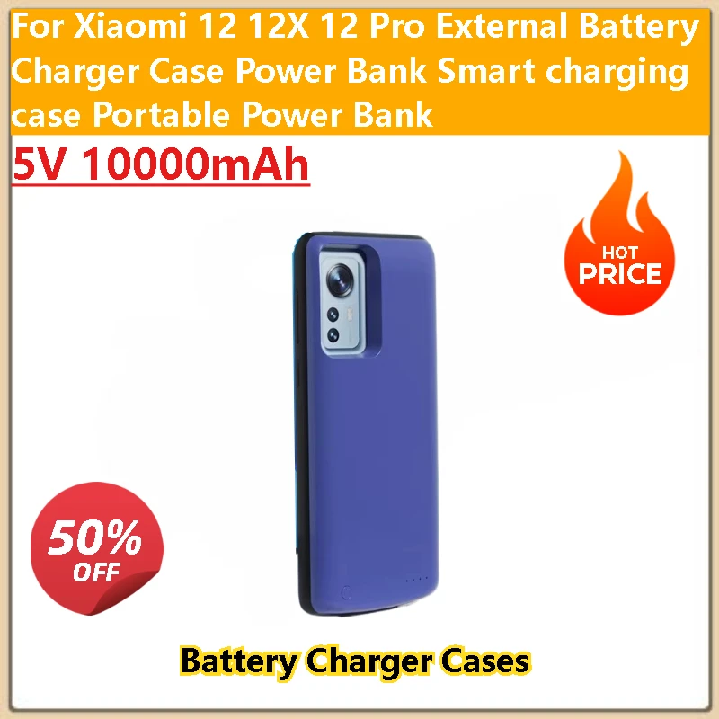 5V 10000mAh Battery For Xiaomi 12 12X 12 Pro External Battery Charger Case Power Bank Smart charging case Portable Power Bank 
5V 10000mAh Battery For Xiaomi 12 12X 12 Pro External Battery Charger Case Power Bank Smart charging case Portable Power Bank