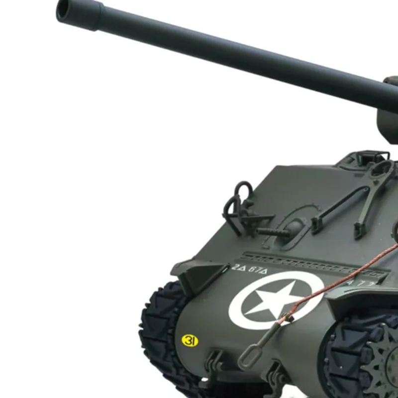 Sherman M4A3 1/16 RC Tank E8 IR BB Barrel Elevation Smoke Unit Metal Chassis Road Wheels 360 Rotation Remote Control Panzer
Sherman M4A3 1/16 RC Tank E8 IR BB Barrel Elevation Smoke Unit Metal Chassis Road Wheels 360 Rotation Remote Control Panzer