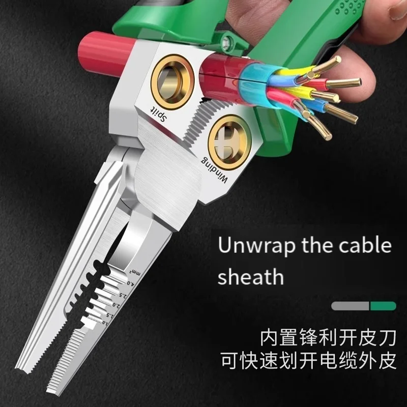 Power measurement function 8 in 1, multi-functional wire stripping pliers, wire cutting, wire pulling, electrical pliers
Power measurement function 8 in 1, multi-functional wire stripping pliers, wire cutting, wire pulling, electrical pliers
