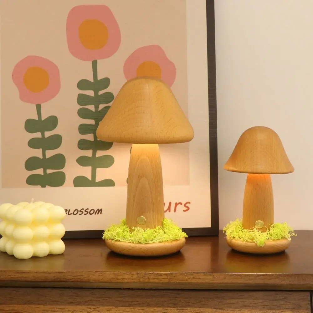 Warm Light Mushroom LED Night Light Beech Wood Touch Switch Twisted Mushroom Nightlight LED Light Three Colors
Warm Light Mushroom LED Night Light Beech Wood Touch Switch Twisted Mushroom Nightlight LED Light Three Colors