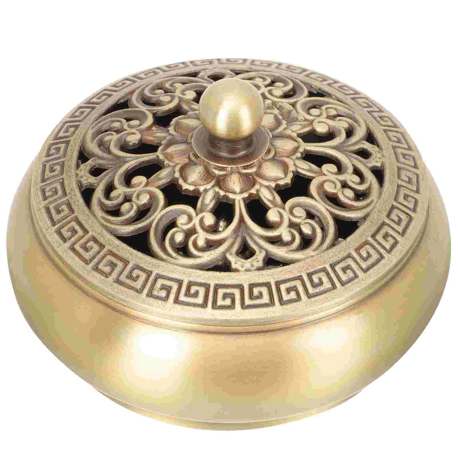 Ornaments Brass Incense Burner with Lid Retro Decor Unique Holder Metal Censer Vintage Home
Ornaments Brass Incense Burner with Lid Retro Decor Unique Holder Metal Censer Vintage Home