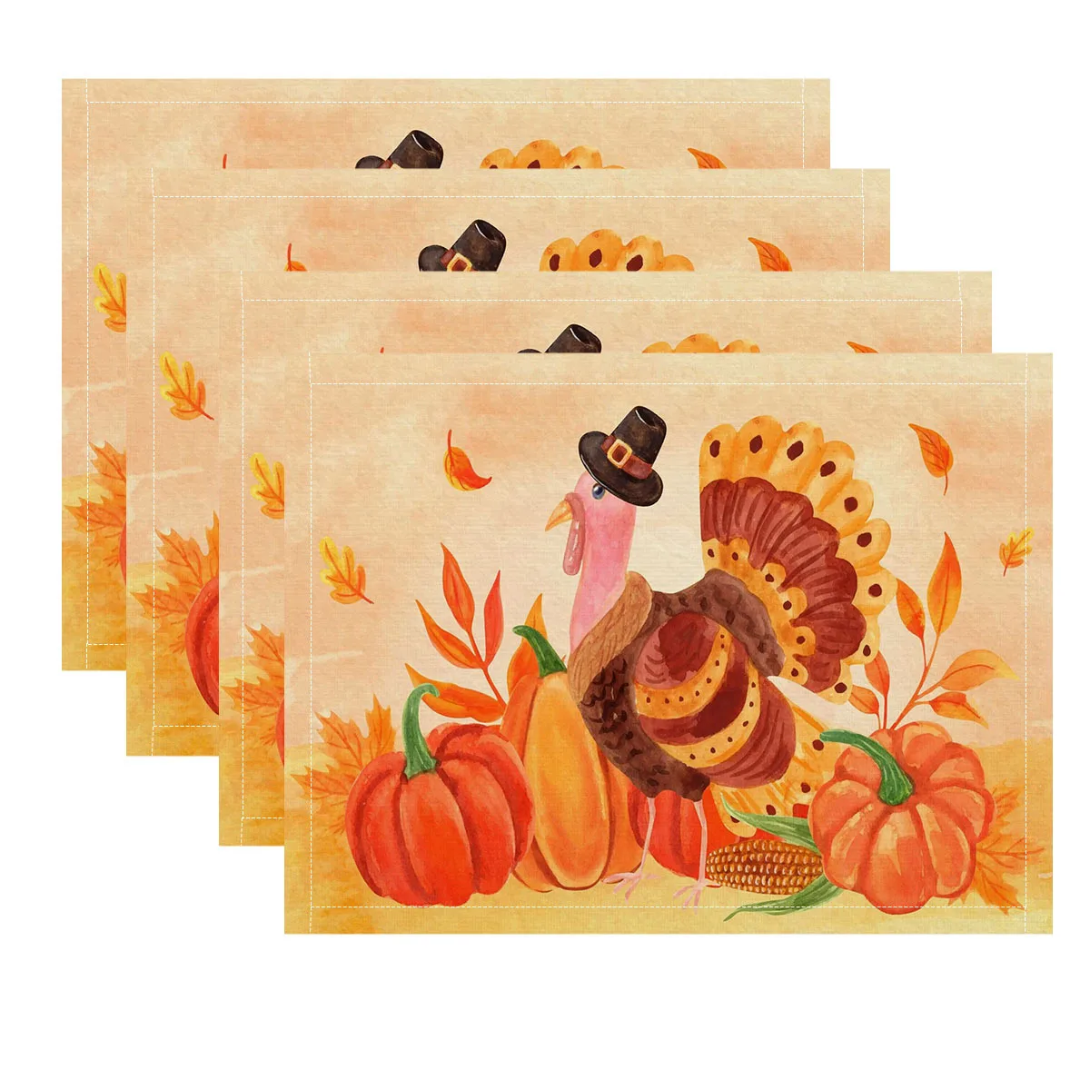 A Set of 4pcs Kitchen Cloth, Linen Pumpkin Corn Harvest Festival Pattern Placemat, Simple Decorative Placemat
A Set of 4pcs Kitchen Cloth, Linen Pumpkin Corn Harvest Festival Pattern Placemat, Simple Decorative Placemat
