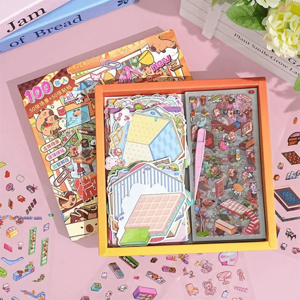 50 в 1, миниатюрные наклейки с пейзажем, сделай сам, мультяшные 3D наклейки для дома, коллекция сцен, визуальное укладка, ПЭТ
50 в 1, миниатюрные наклейки с пейзажем, сделай сам, мультяшные 3D наклейки для дома, коллекция сцен, визуальное укладка, ПЭТ