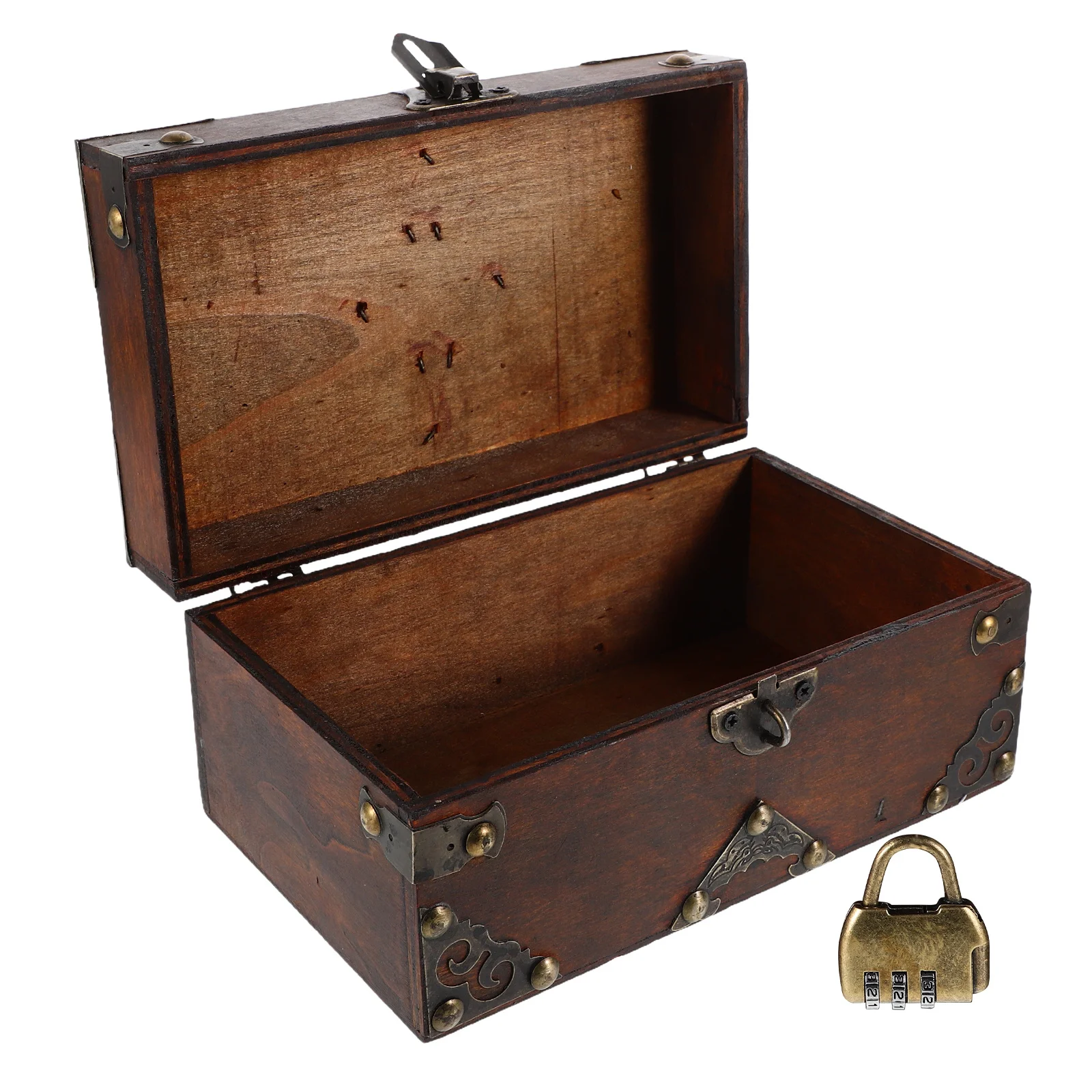 Vintage European Style Jewelry Box Retro Square Decorative Treasure Chest Password Lock Wooden Storage Organizer Keepsake Box
Vintage European Style Jewelry Box Retro Square Decorative Treasure Chest Password Lock Wooden Storage Organizer Keepsake Box