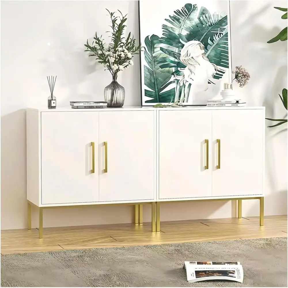 Шкаф для хранения с дверцами, набор из 2 шкафов, тумба для хранения, кухонный буфет, белый деревянный акцентный шкаф для гостиной
Шкаф для хранения с дверцами, набор из 2 шкафов, тумба для хранения, кухонный буфет, белый деревянный акцентный шкаф для гостиной