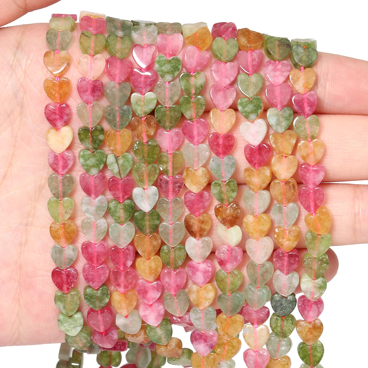 6mm Heart Shape Colorful Tourmaline Beads Natural Stone Spacer Beads for Jewelry Making Energy Healing Bracelet Accessories 15''
6mm Heart Shape Colorful Tourmaline Beads Natural Stone Spacer Beads for Jewelry Making Energy Healing Bracelet Accessories 15''