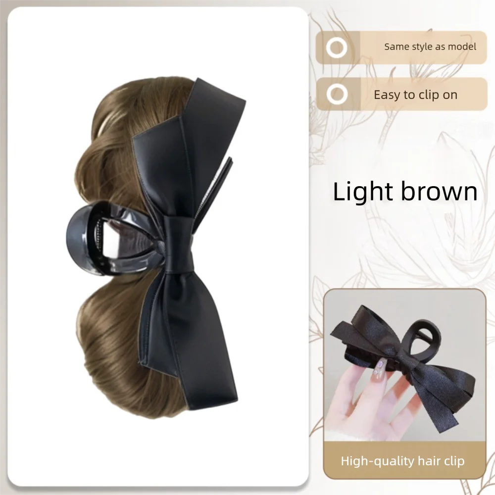 New Synthetic Hair Bun Claw Clip Black with Bowknot Bun Head Wig Fluffy Wig Hair Clip Hair Accessories
New Synthetic Hair Bun Claw Clip Black with Bowknot Bun Head Wig Fluffy Wig Hair Clip Hair Accessories
