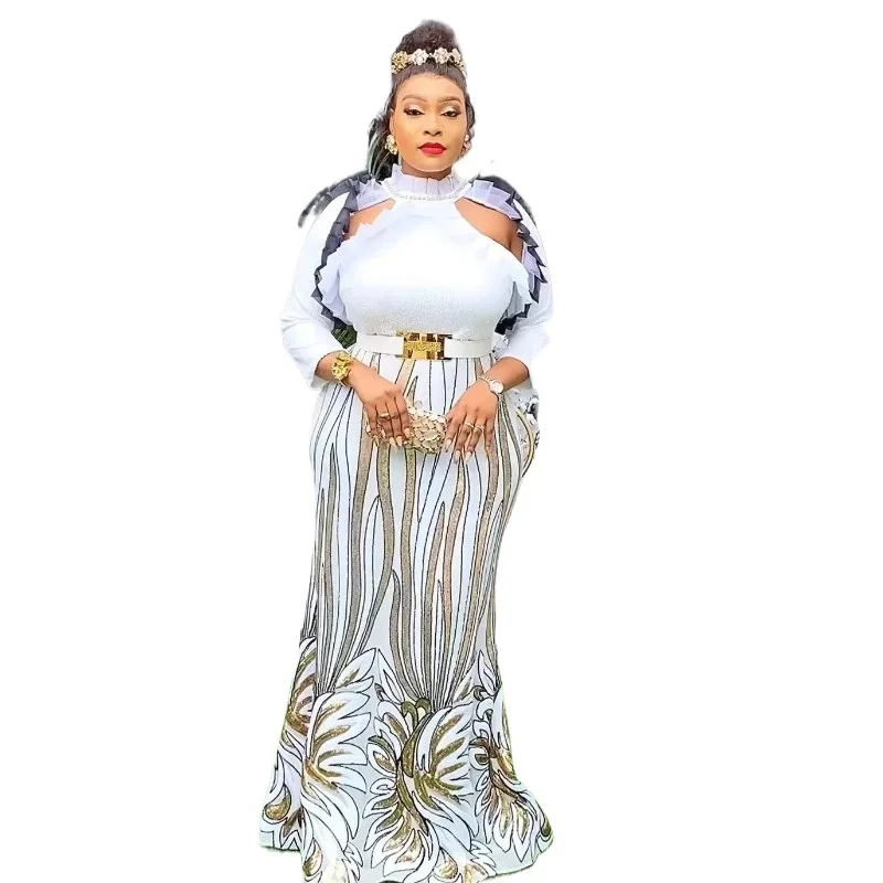 African Evening Dresses for Women Luxury Sequin Gown Elegant Turkey Wedding Party Long Dress Plus Size Ankara Ladies Clothing
African Evening Dresses for Women Luxury Sequin Gown Elegant Turkey Wedding Party Long Dress Plus Size Ankara Ladies Clothing