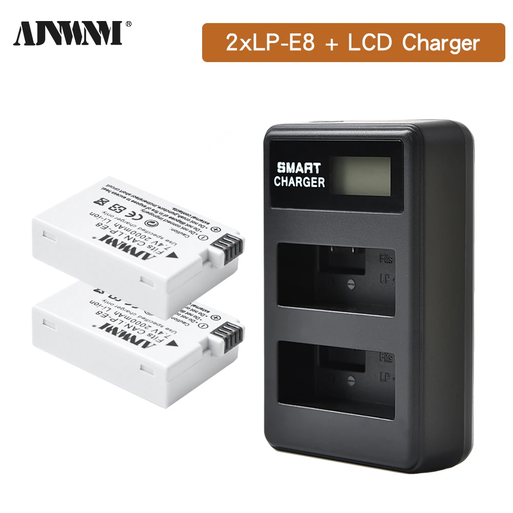 LP-E8 Lithium Battery 2000mAh Rechargeable Battery For Canon EOS Rebel T3i T2i T4i T5i 600D 550D 650D 700D Kiss X5 X6 X7 Camera
LP-E8 Lithium Battery 2000mAh Rechargeable Battery For Canon EOS Rebel T3i T2i T4i T5i 600D 550D 650D 700D Kiss X5 X6 X7 Camera