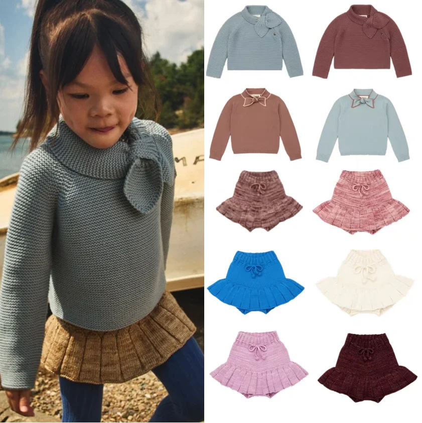Girls' Sweater and Skirt Set 2025 Fall New Arrival Pink Bow Knit Sweater Cotton Cute Sweet Girls' Knit Skirt Children's Clothing
Girls' Sweater and Skirt Set 2025 Fall New Arrival Pink Bow Knit Sweater Cotton Cute Sweet Girls' Knit Skirt Children's Clothing